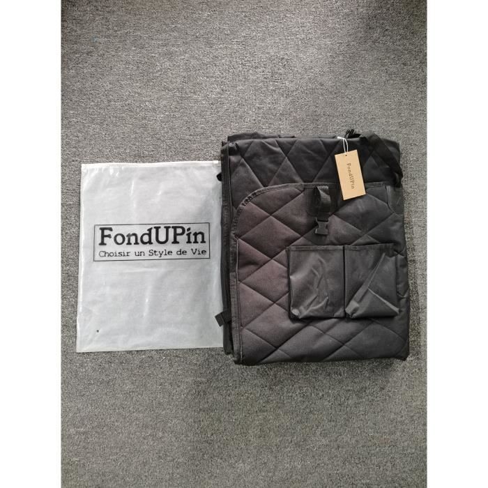 Funda para asiento de coche para perros - FONDUPIN - Funda universal para asiento trasero de coche - Negra