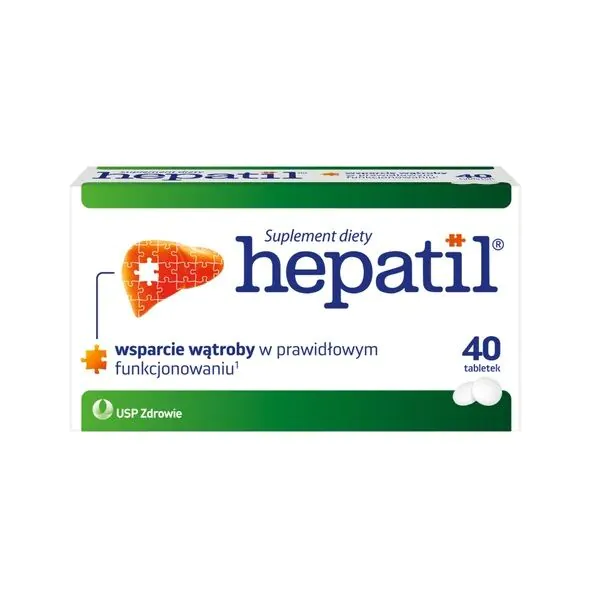 Hepatil, Suplement diety wspomagający pracę wątroby, 40 tabletek