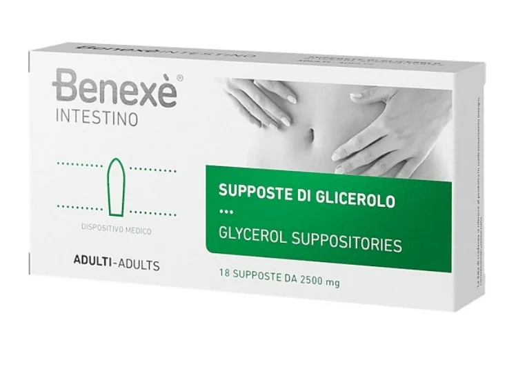 Suppositoires de glycérol BENEXÈ pour adultes, 18 unités, Benexe' Intestins