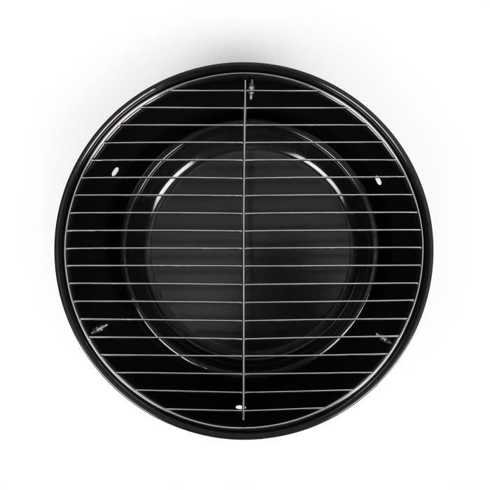 Barbacoa portátil de carbón - LIVOO - DOC301 - ø34 cm - Parrilla cromada - Altura 18 cm - Asas - Cierres de seguridad