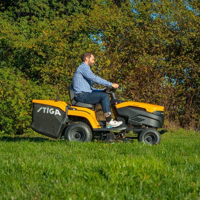 Tractor cortacésped a batería STIGA 384E ESTATE, 56 V, 84 cm, 1 o 2 baterías no incluidas – Baterías modulares EPOWER PRO