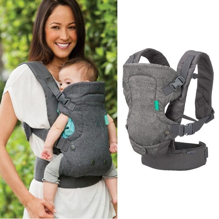 SURENHAP porte-bébé à dos Porte-bébé convertible 4 en 1 avec serviette anti-bave, ergonomique, imperméable, puericulture siege