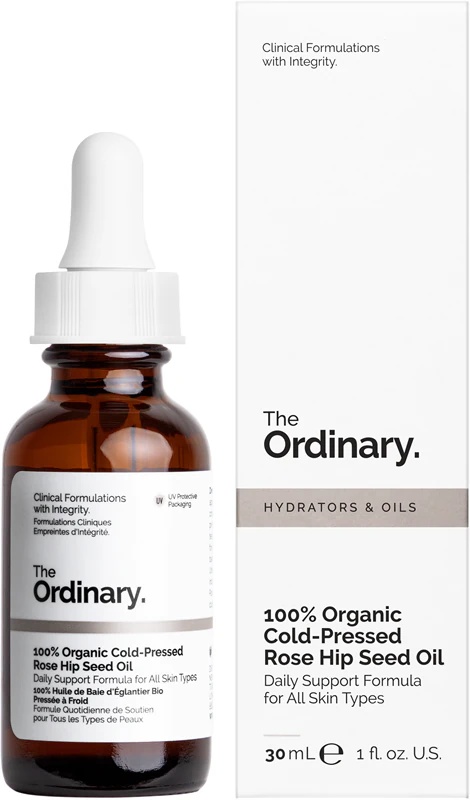 The Ordinary 100% organiska auksti spiesta mežrozīšu sēklu eļļa ādas mitrināšanai un tvirtumam
