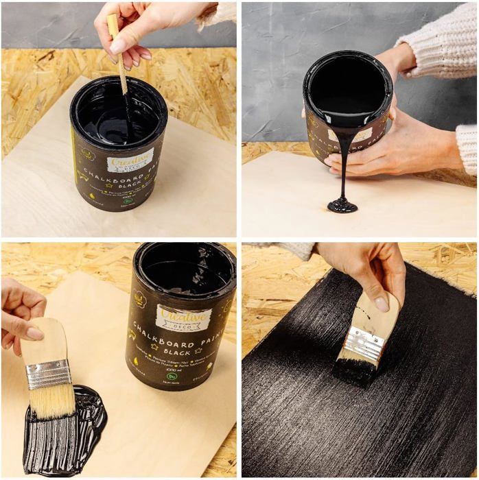 Chalkboard Paint - Creative Deco - Blackboard - 1000 ml - Non-Toxic - Water-Based