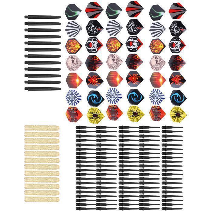 14g Veiligheidsdartset - COCOSITY - 12 shafts, 42 flights, 100 punten – Trainingsaccessoire