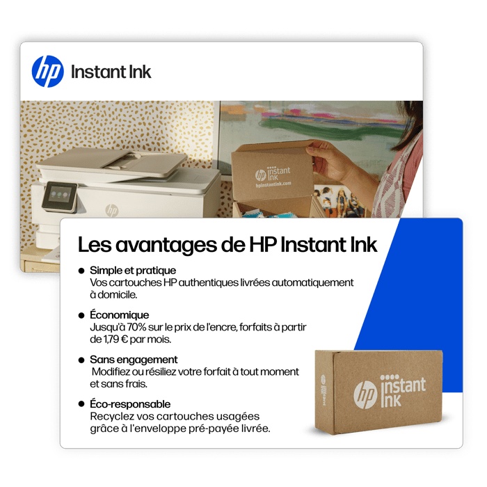 HP Instant Ink Prepaid-Karte – Abonnement für die Lieferung von Original HP Tintenpatronen