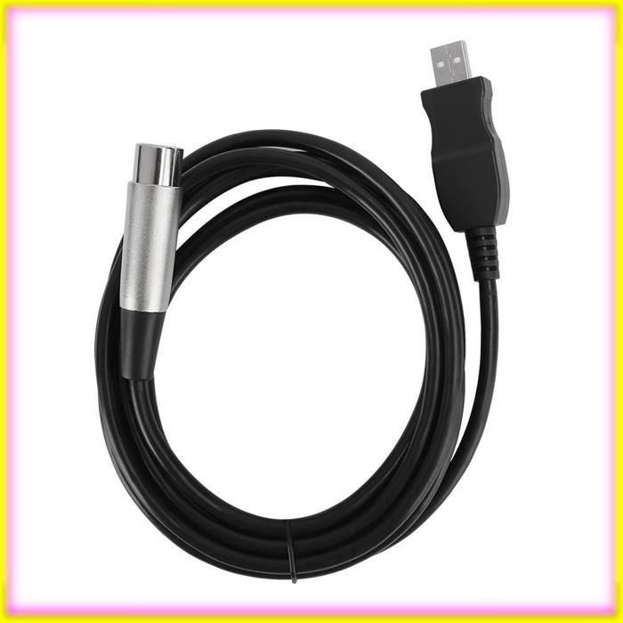 Cable de micrófono Keenso, cable USB a XLR para micrófono, conversión AD integrada con proyector de vídeo.