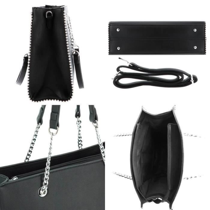 Double Tree Tote Bag - Black - A4 Size - Large XL - Synthetic