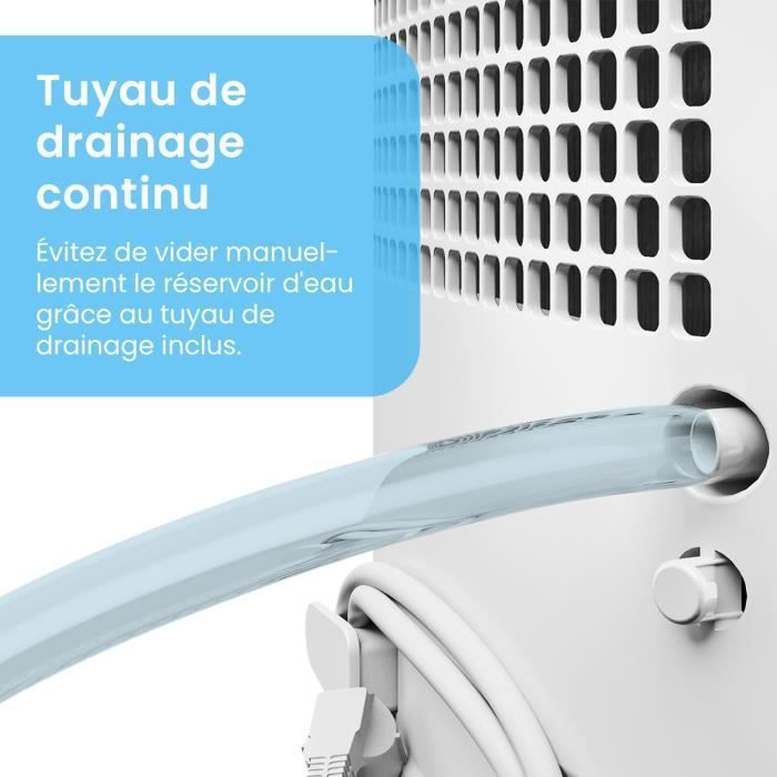 Deshumidificador portátil Pro Breeze de 12 L/día con 3 modos, pantalla digital, drenaje continuo, temporizador y contador.