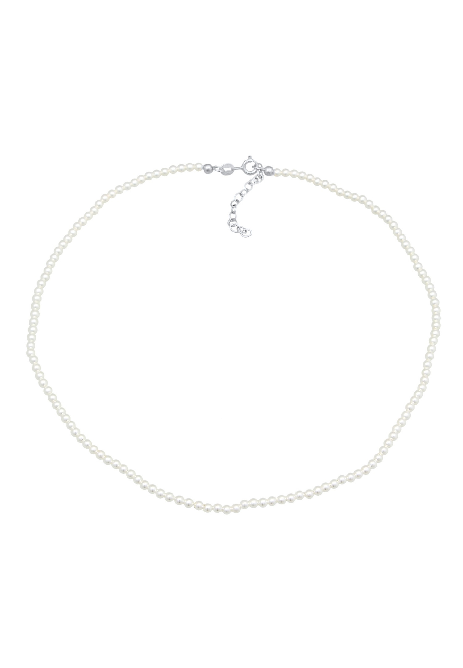 Elli Femmes choker tendance avec perles de coquillage en argent sterling 925