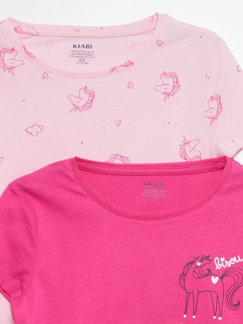 Set van 3 bedrukte T-shirts - WIT