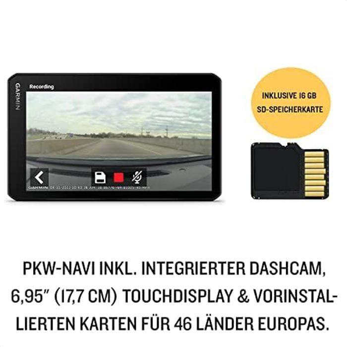GPS - GARMIN - DriveCam 76 - 7 pulgadas - Cámara de salpicadero integrada - Navegación en Europa