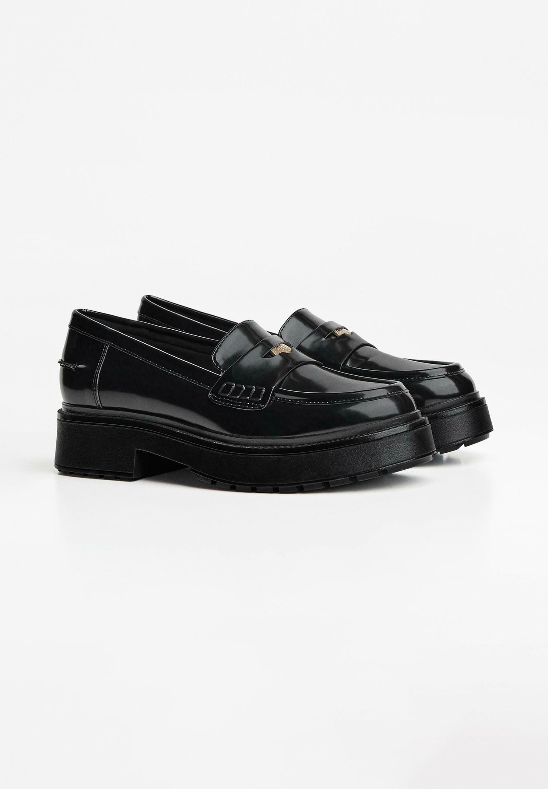 Bershka CHUNKY - MOCASSINI - Slip-on - neri