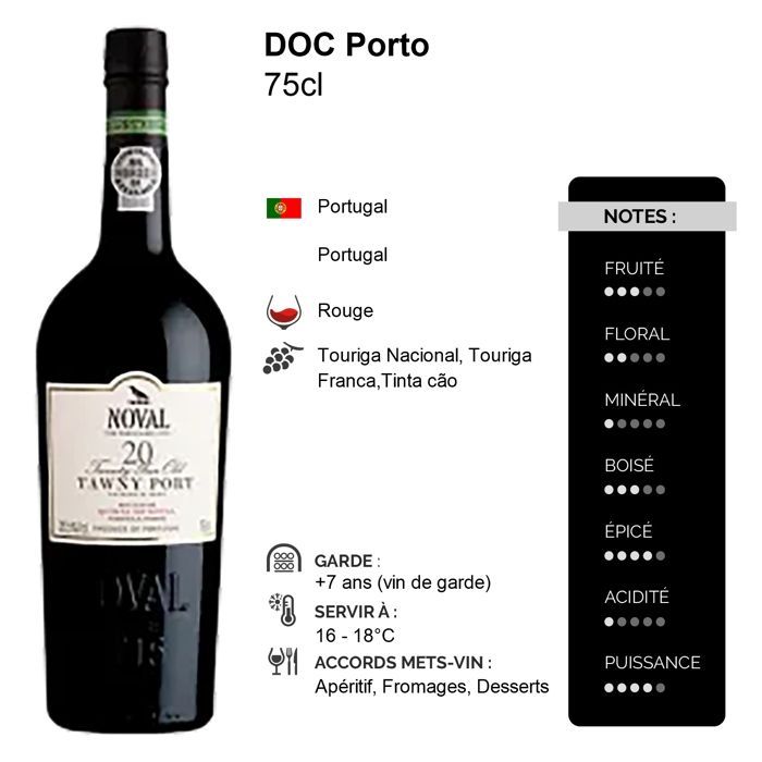 Quinta do Noval 20 Year Old Tawny Port - Rode wijn uit Portugal (3x75cl) Soepel