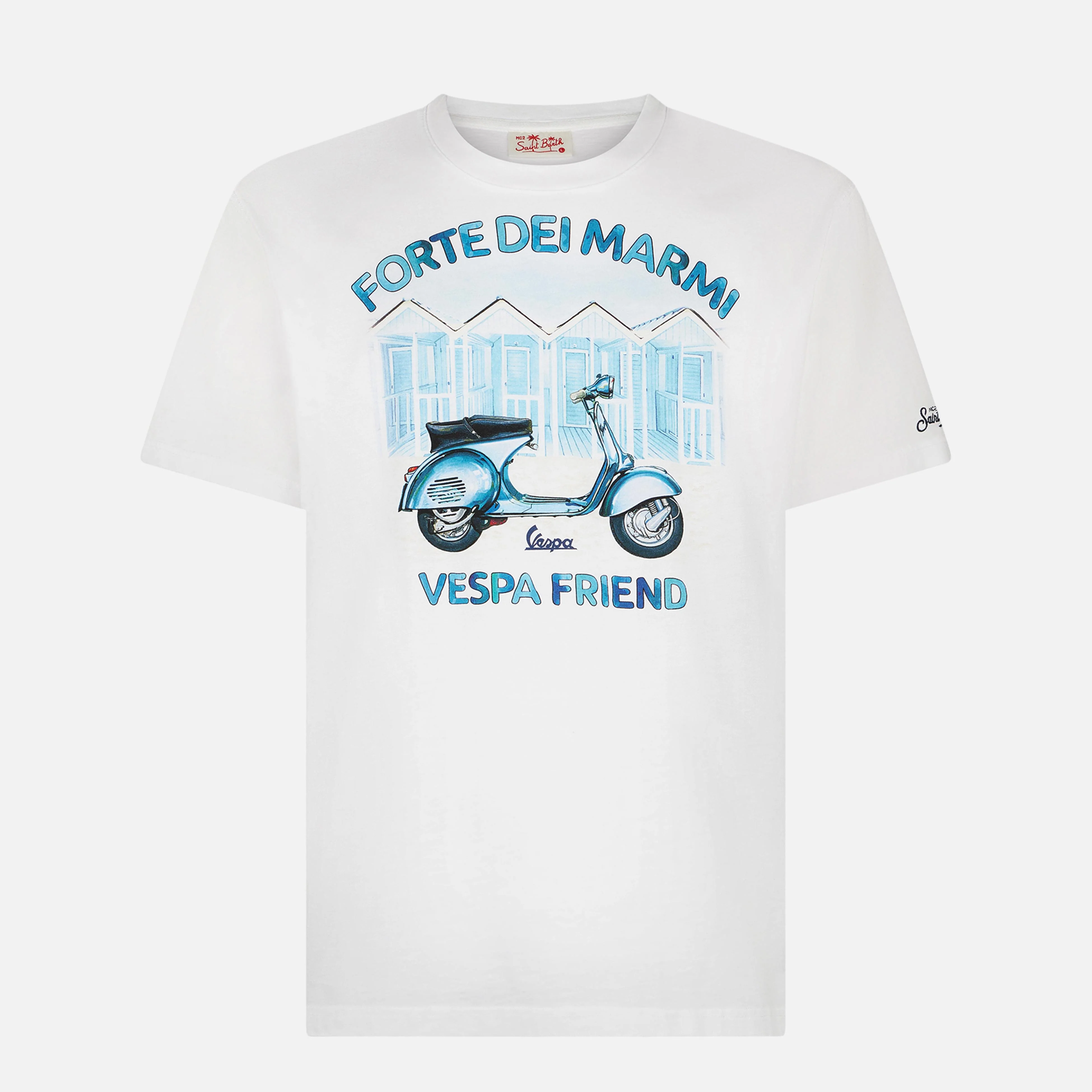 T-shirt da uomo in cotone con stampa Forte dei Marmi Vespa friend | ED