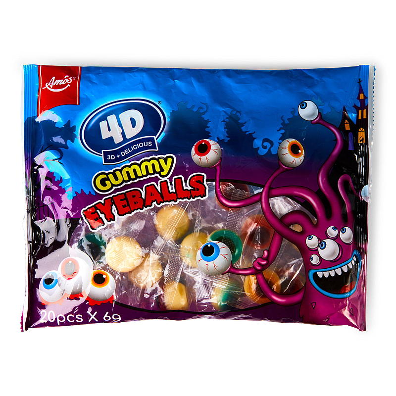 Sacchetto di caramelle 120 g bulbi oculari 4D