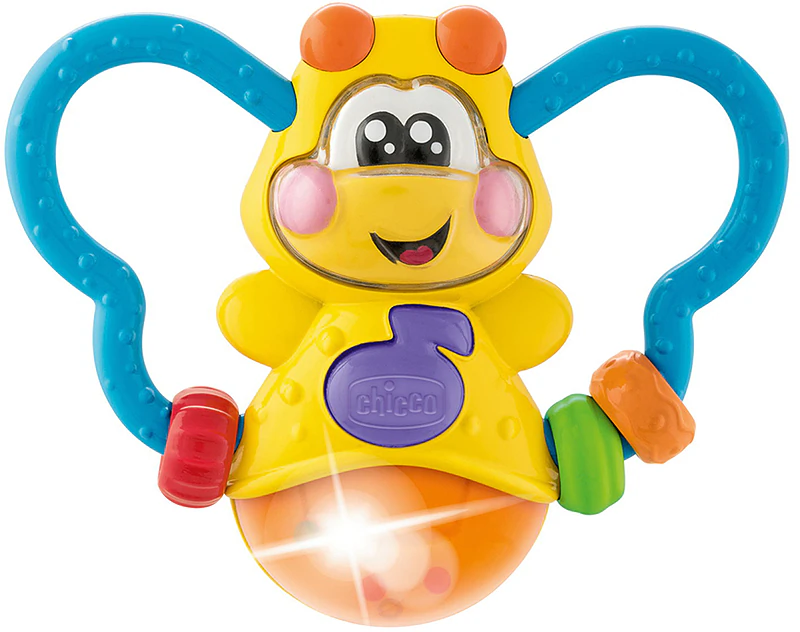 Chicco Baby Senses Oplichtende Bug Bijtring met Rammelaar