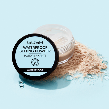 Polvos fijadores resistentes al agua Gosh para el rostro, 7 g