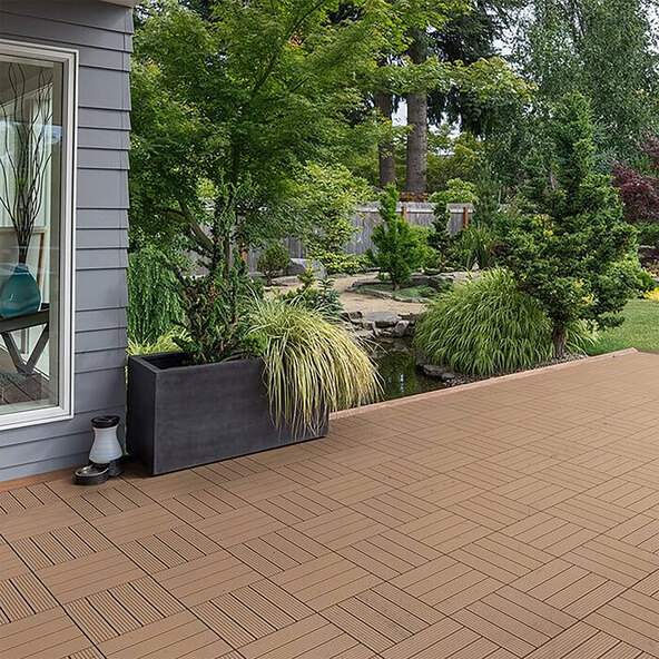 WPC-Holzfliesen BAVARO, 1 m², teak