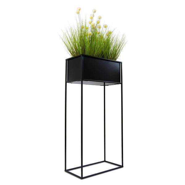 Kwietnik stojący skrzynia czarny 90 cm LOFT