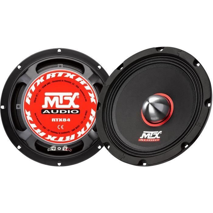 MTX AUDIO - Car Speaker - MTX Bass-Midrange - RTX84 - Ø20cm - 51mm Voice Coil - 150W RMS - 600W - Peak 4Ω 97.7dB/2V/1m - Sold individually