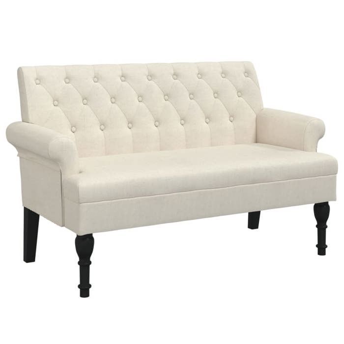 Banco com encosto e apoio de braços vidaXL, ideal para sala de estar, quarto e corredor. 372128