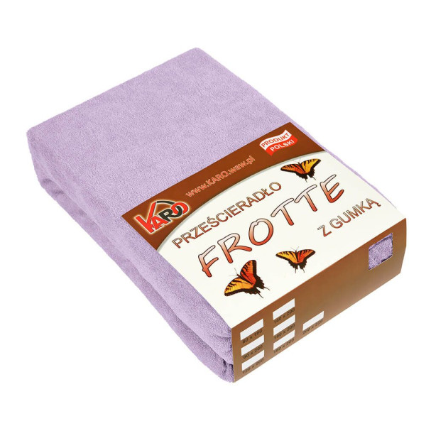 Prześcieradło frotte z gumką 160x200 wrzosowe 036 KARO