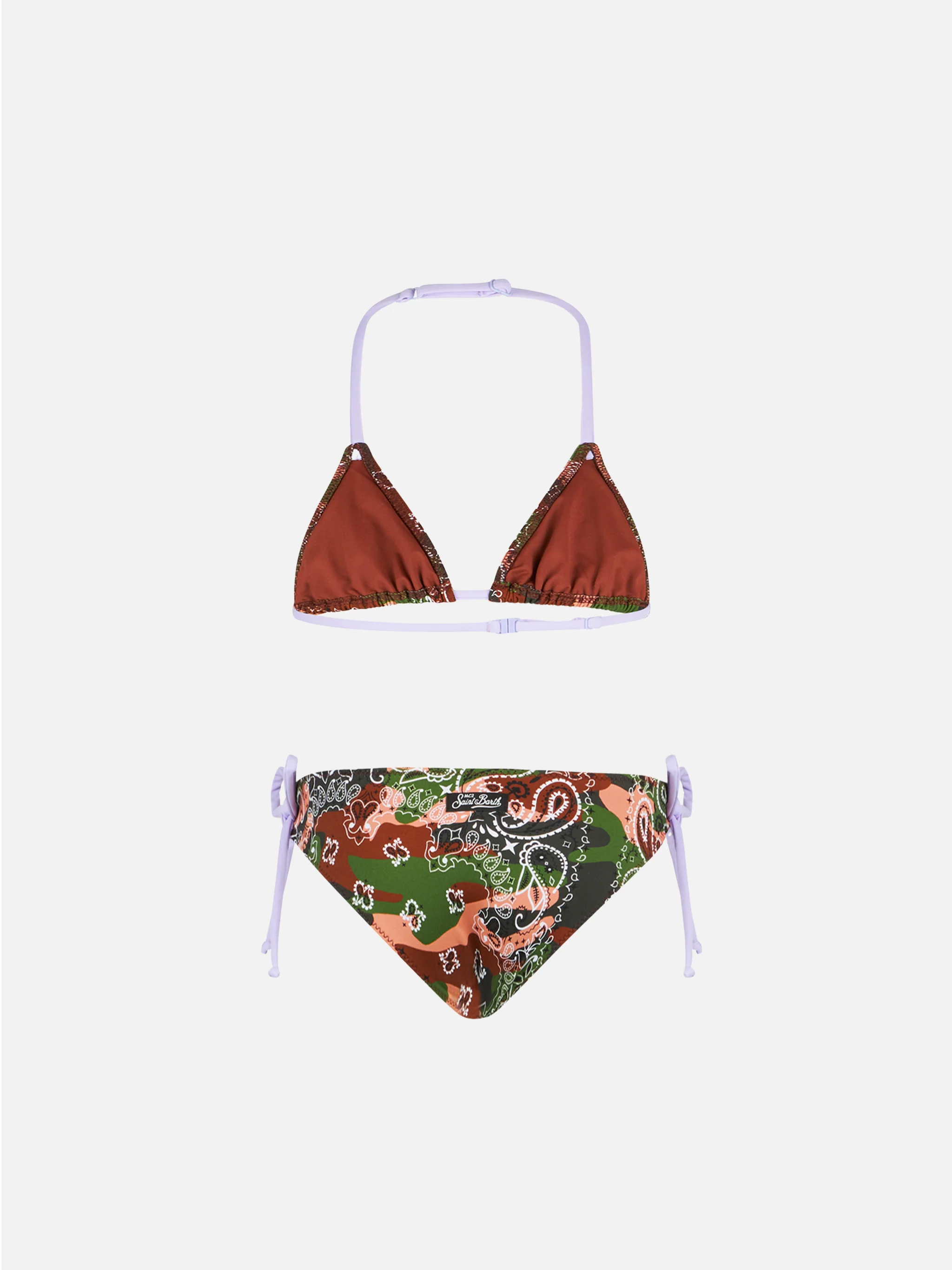 Bikini triangle pour bébé avec imprimé bandana mimétique