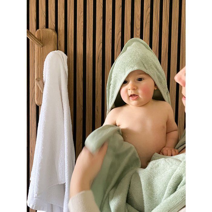 XXL Badhanddoek voor ouder/baby - CANDIDE - 100x100 cm - Aquagroen