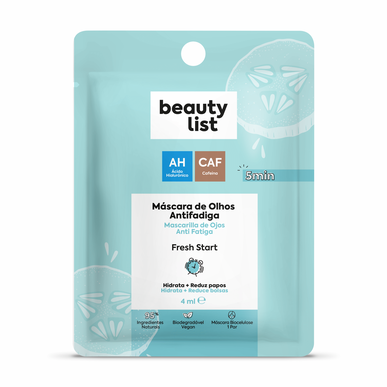 „Beauty List“ paakių kaukė nuo nuovargio „Fresh Start“ 1 vnt. 1 vnt.