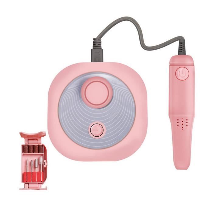 UMIWE Machine Électrique à polir les ongles Manucure Pédicure Polissage Ongles Nail Art Ponceuse Rose