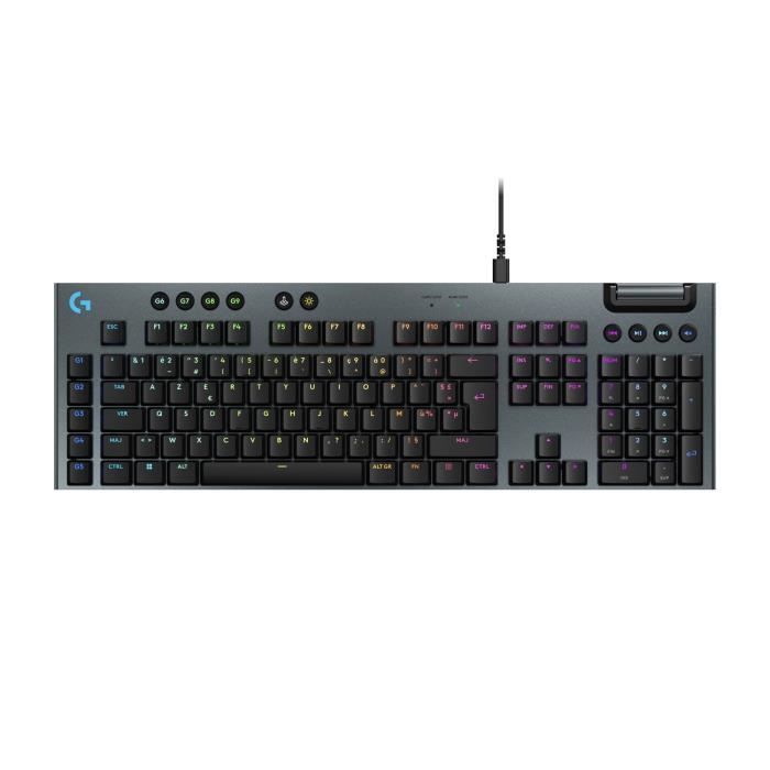 Gaming keyboard - Wired - Logitech G - G915 X - AZERTY - Tactile switches - Black