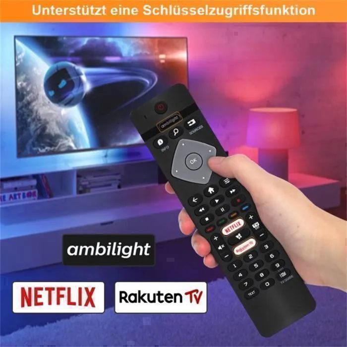 New Replacement TV Remote Control for Philips Universal Ambilight Smart LED LCD TV - No Configuration Required