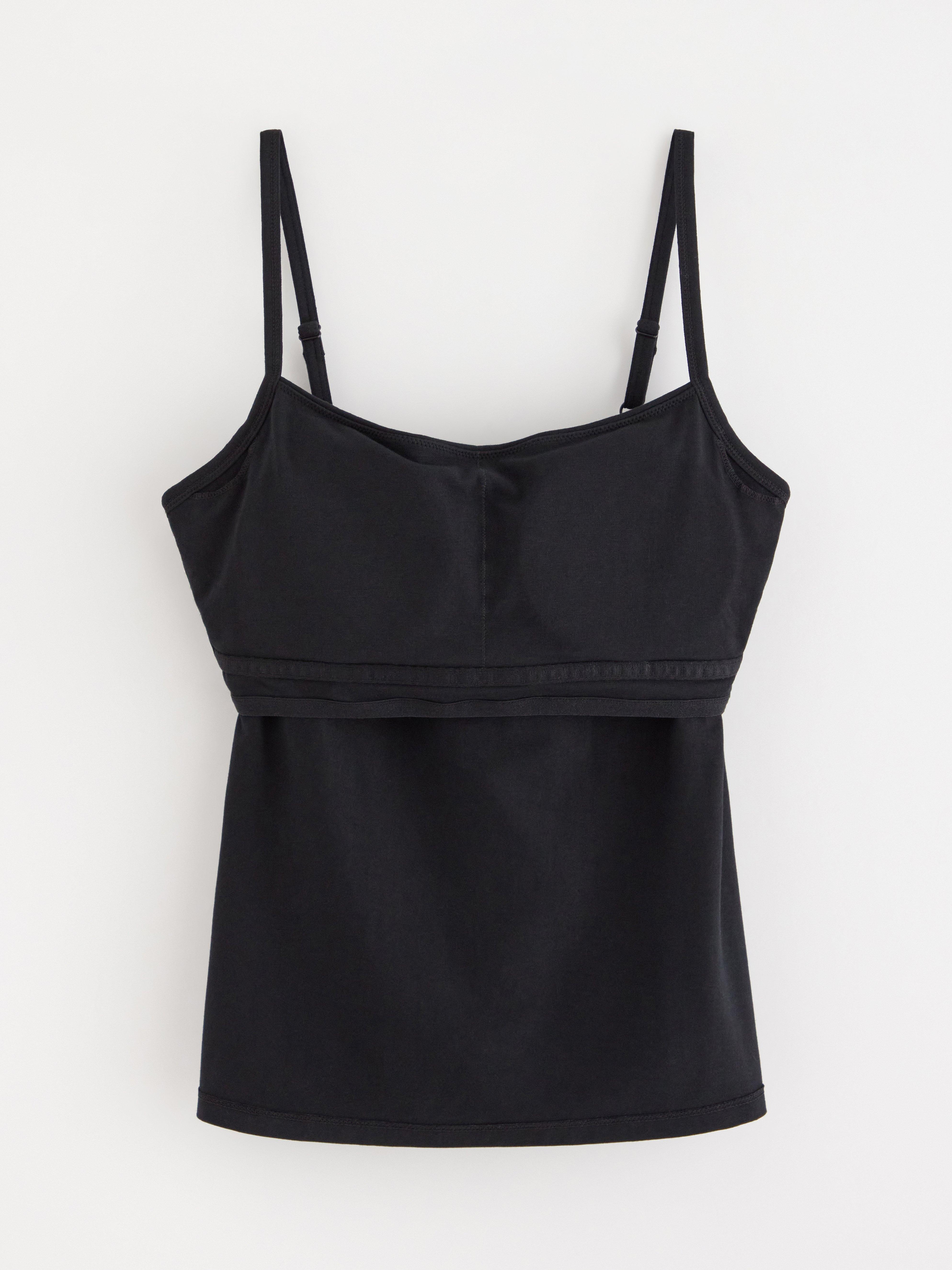 Débardeur noir avec soutien-gorge intégré