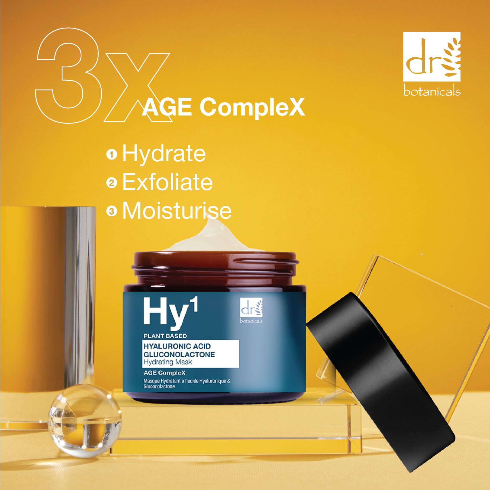 Hy1 Хидратантна маска за лице са хијалуронском киселином и глуконолактоном против бора Креме против бора и старења