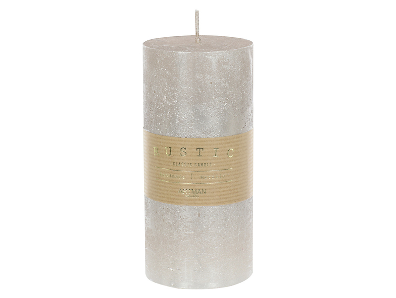 Świeca Rustic Metallic 15 cm złota