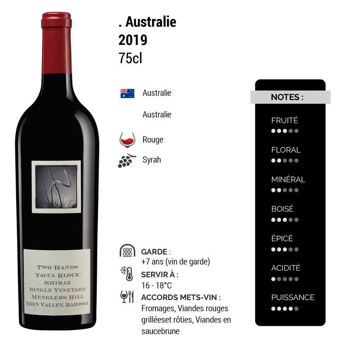 Two Hands Australia Yacca Block Eden Valley 2019 - Australischer Rotwein (75cl)