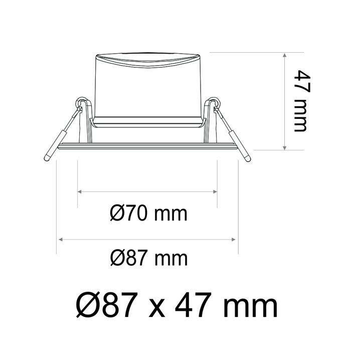 Set mit 3 LED-Einbaustrahlern, BBC (RT2012/RE2020) IP65 – ideal für Badezimmer – 6,5 W, 570 lm, 3000 K – 5 Jahre Garantie