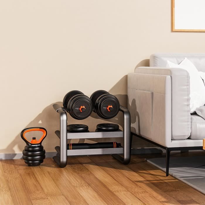 VENCEDE Verstelbare Kettlebell Set - 10KG - Fitness - Zwart