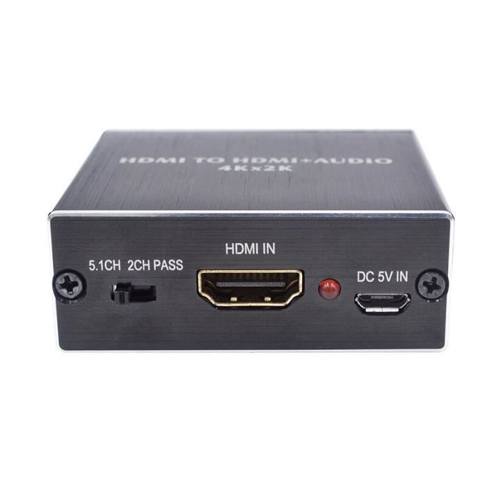 HDMI compatible stereo audio extractor, TOSLINK SPDIF optical converter + 3-way audio splitter adapter