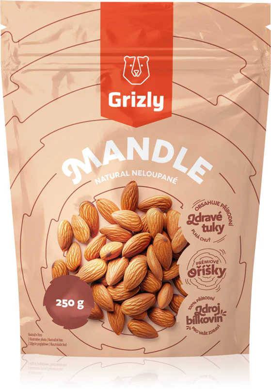 Grizly Amandelen natuurlijke noten Natuurlijk