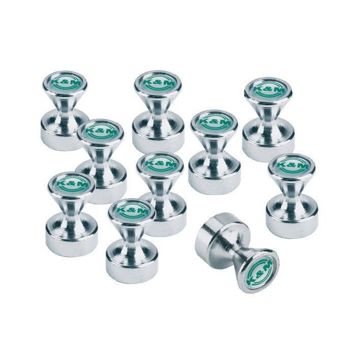 K&M 11581 Pack of 10 Magnets for Sheet Music, Music Stands and Lamps