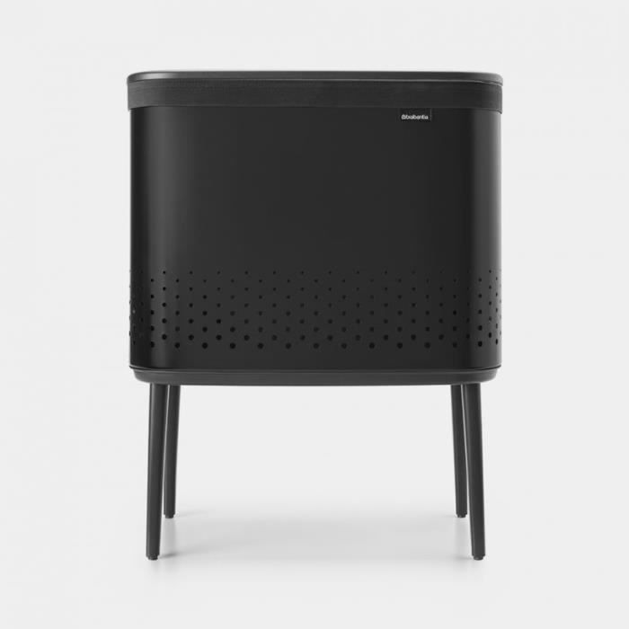 Corbeille à linge - BRABANTIA - Bo - 60 litres - Noir - Ouverture Quick-Drop