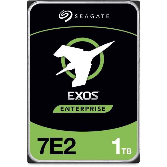 SEAGATE - Disque dur Interne HDD - Exos 7E2 - 1To - 7200 tr/min - 3.5