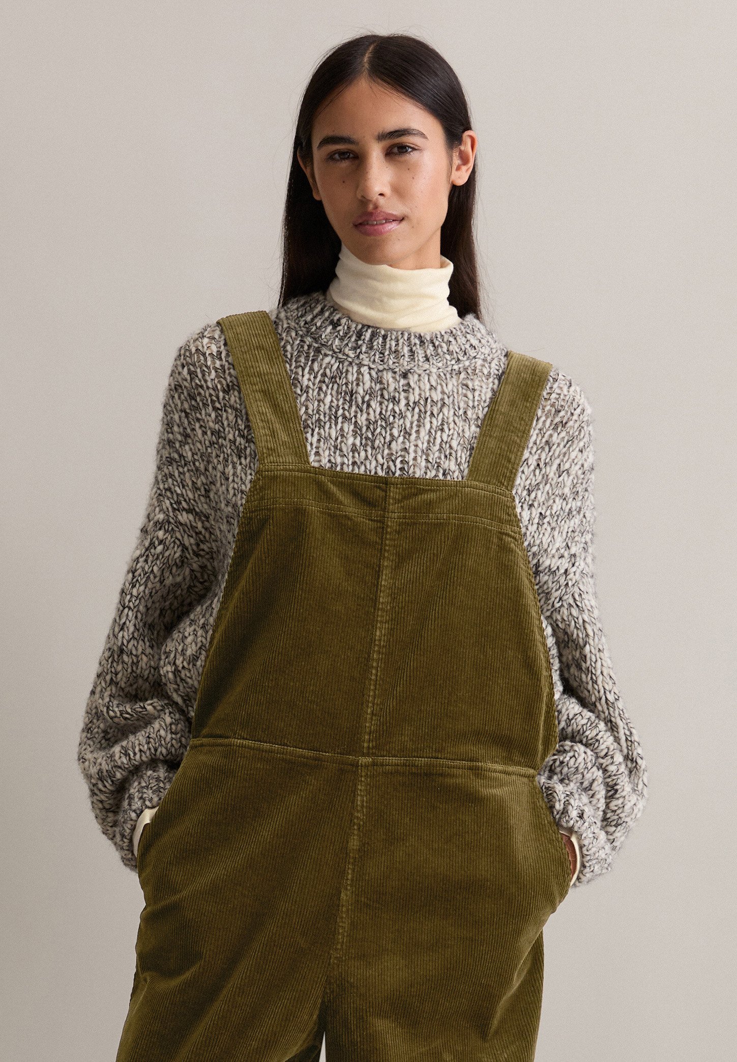 Marc O'Polo Jeans-Overalls - Latzhose - glänzende Holzoptik