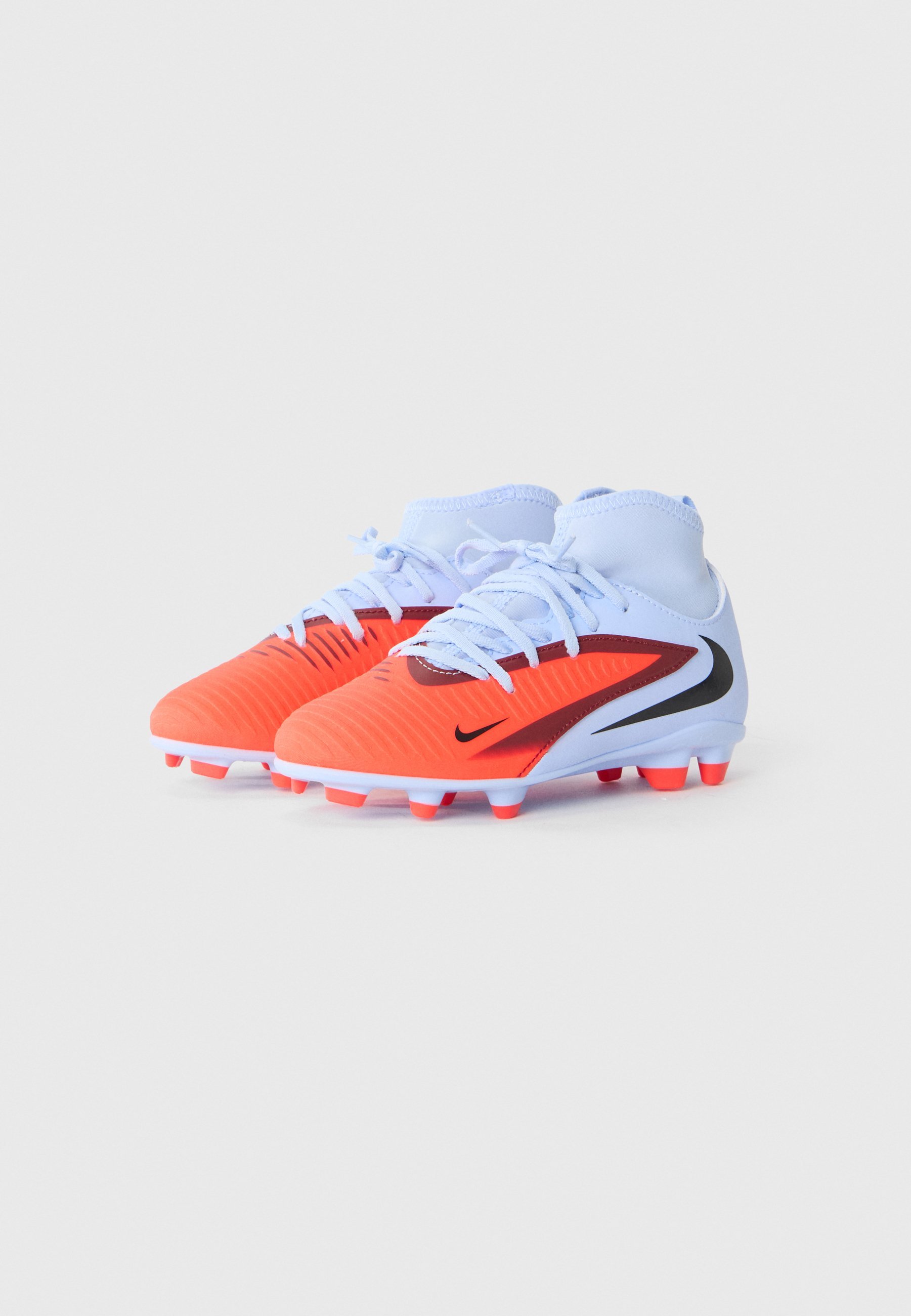Nike Performance PHANTOM 6 HIGH CLUB UNISEX - Kopačky na pevný povrch - black/brit crimson
