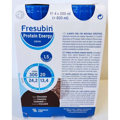 Fresubin Protein Energidrikk Sjokolade 4 x 200 ml 4 x 200 ml