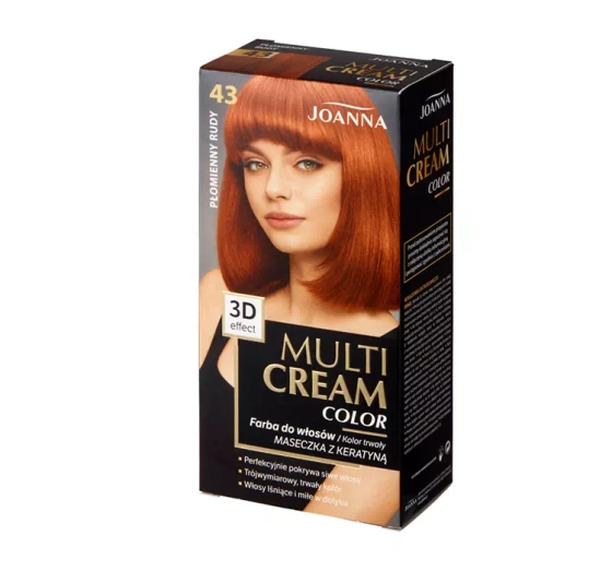 Joanna Multi Cream Color farba do włosów 43 Płomienny Rudy