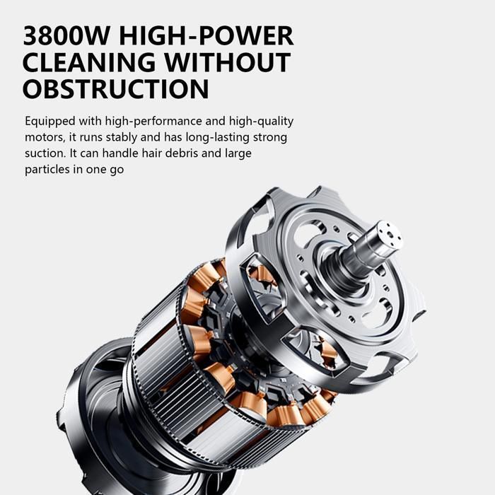 Aspirapolvere senza sacco 3800W 21L - silenzioso - Filtrazione ad alte prestazioni - Cavo da 4,5 m - aspirapolvere silenzioso