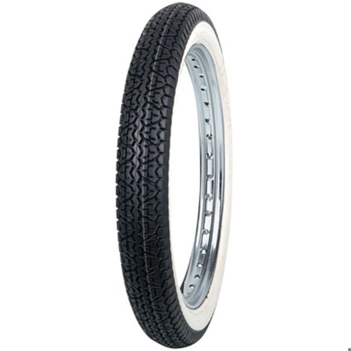 PNEU CYCLO 17''  2.75-17 (2 3-4-17) MITAS FLANCS BLANCS B7 TL-TT 47J REINF
